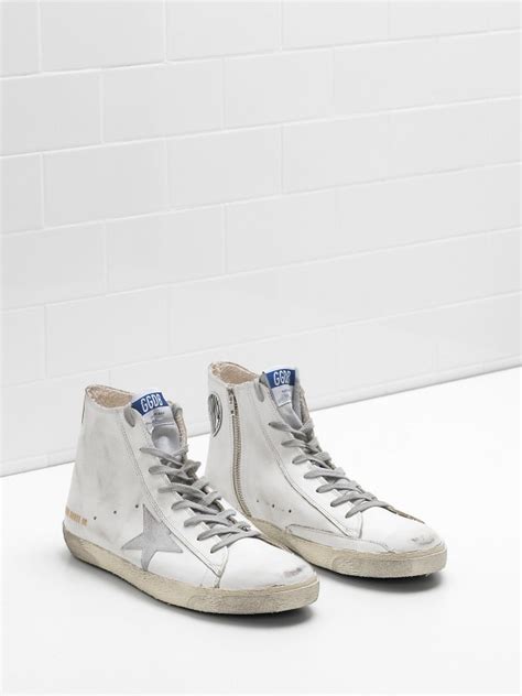 Golden Goose Mens Francy Sneakers En Cuir Et En Daim Star Hommes