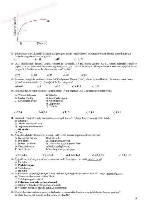 Biyokimyada Metabolik Yollar Final Sorular A Grubu Sayfa Vize