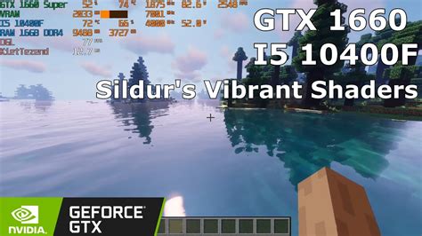 GTX1660S I5 10400F Minecraft Benchmark Sildur S Vibrant Shaders YouTube