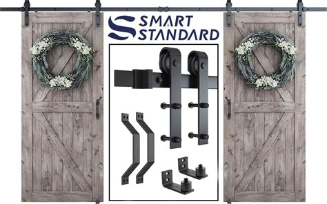 Amazon Smartstandard Ft Double Sliding Barn Door Hardware Whole