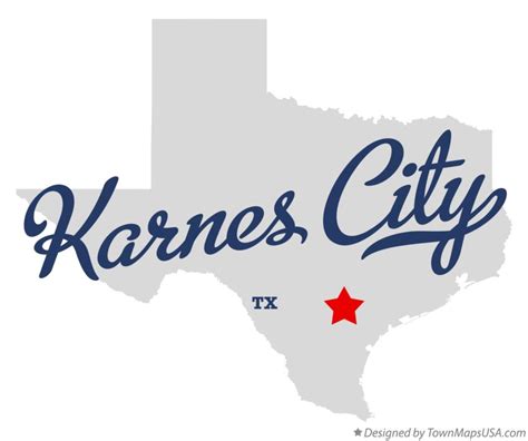 Map of Karnes City, TX, Texas