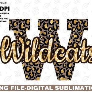 Wildcat PNG Wildcat Leopard Print Png Wildcats Sublimation Design