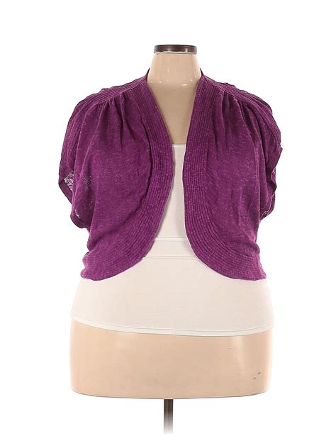 Lane Bryant Solid Purple Shrug Size 22 24 Plus Plus 69 Off Thredup