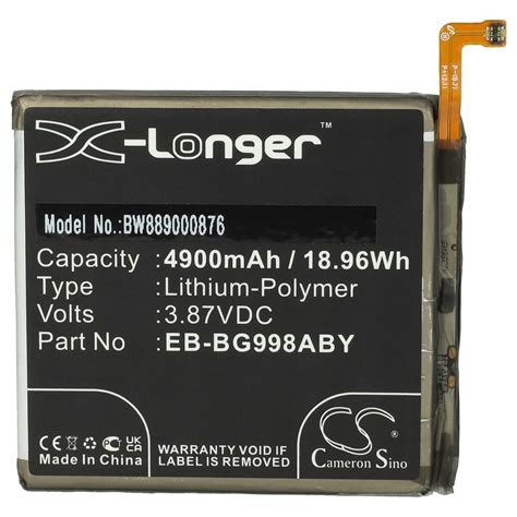 Vhbw Batterie Remplacement Pour Samsung EB BG998ABY GH82 24592A Pour