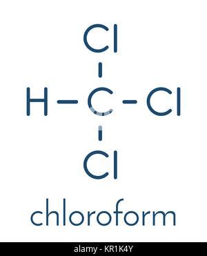 Mol Cula De Disolvente De Cloroformo F Rmula Esquel Tica Imagen Vector