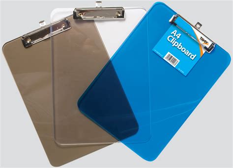 A4 Single Tough Plastic Clipboard 3 Assorted Tints Nobel Wholesale