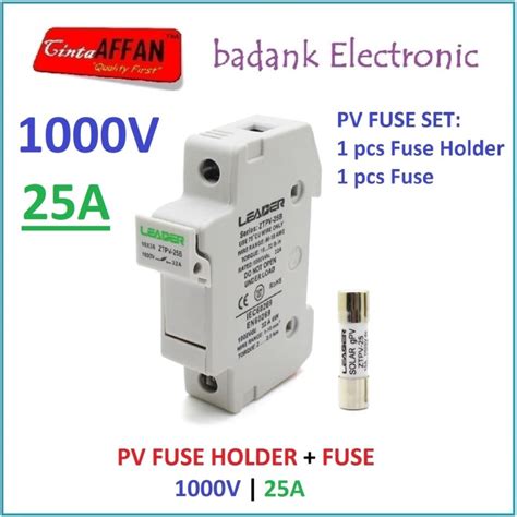 Jual 25A Solar PV Fuse Holder DC 1000V With Fuses 25A Solar Panel