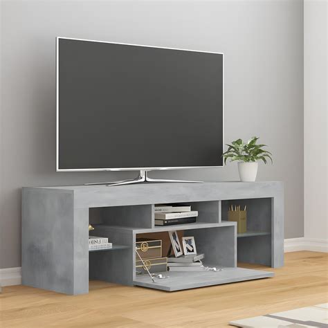 Meuble Tv Avec Lumi Res Led Gris B Ton X X Cm