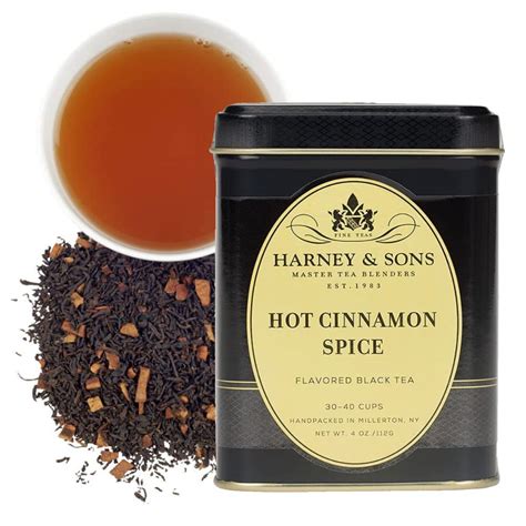 Amazon Harney Sons Hot Cinnamon Spice Loose Leaf Black Tea Ounce Tin Black Teas