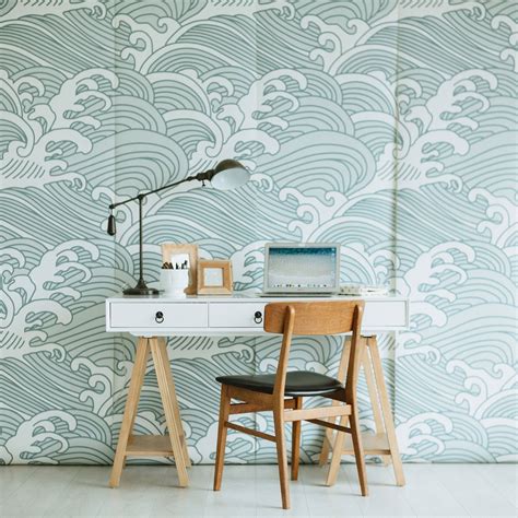 Vintage Hawaiian Bombora Mural, Hawaiian Print Wallpaper | anewall