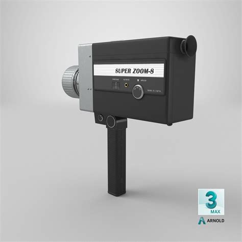 Retro Video Camera Nikon Super Zoom-8 PBR 3D Model $49 - .max .fbx .c4d