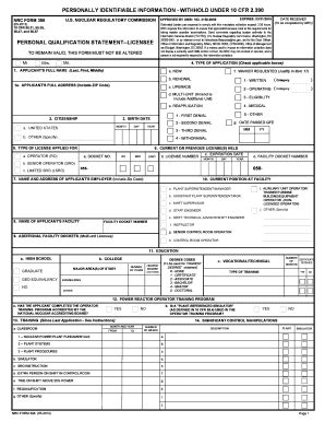 Nrc Format - Fill Online, Printable, Fillable, Blank | pdfFiller