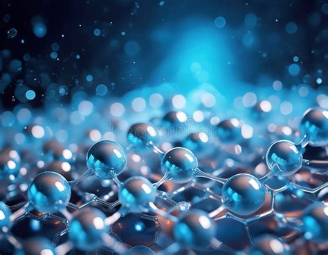 3D Rendering Of A Complex Molecular Structure With A Radiant Blue Glow