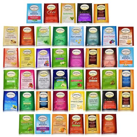 Twinings Tea Bags Sampler Assortment Variety Pack Gift Box 48 Count