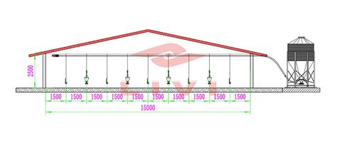 Automatic Broiler Pan Feeding Farm Design Plan Chicken House