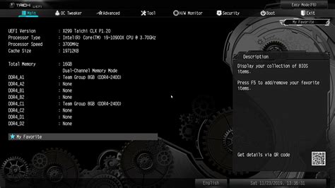 Asrock X Taichi Clx Review Bios Overview Techpowerup