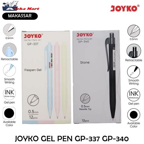 Jual BOX 12PCS JOYKO GEL PEN CETEK GP 337 PASPEN GP 340 STONE