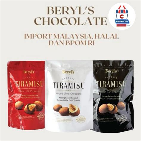 Jual Beryls Classic Tiramisu Almond Chocolate Pouch 300g Shopee