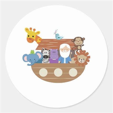 Noah's Ark Round Stickers | Zazzle