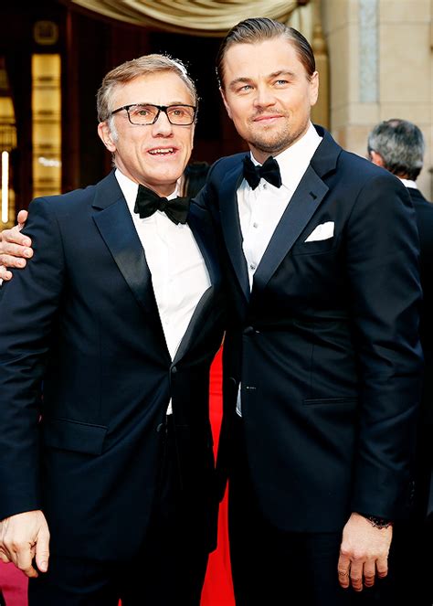 Christoph Waltz and Leonardo DiCaprio at the 86th Annual Academy Awards ...