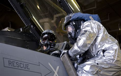 Firefighters perform pilot egress during ORE > Misawa Air Base