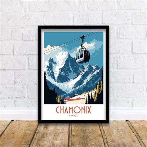 Amazon Chamonix Ski Travel Print Wall Art Chamonix Travel Poster