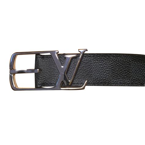 Ceintures Homme Louis Vuitton Ceinture Cuir Noir Ref 49650 Joli Closet