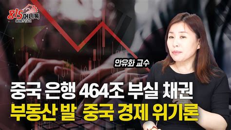 464조 부실 채권 더 커진 부동산 발 중국 경제 위기 한국 경제도 위험한 상황입니다 해결책은 안유화 교수 Youtube