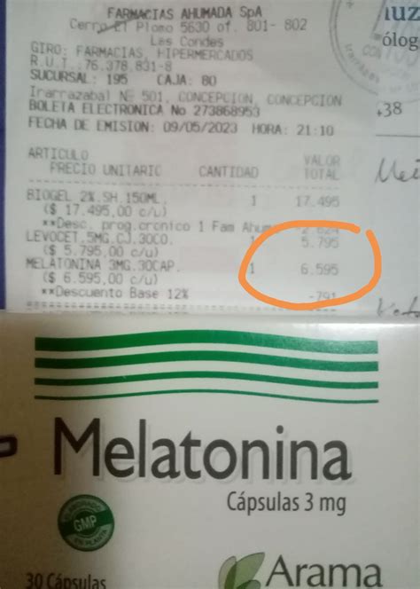 Jota del Río Richter on Twitter Farmacias Ahumada Melatonina 3mg