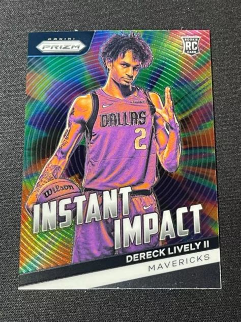 2023 24 PANINI PRIZM NBA DERECK LIVELY II Rookie RC Mavericks IMPATTO