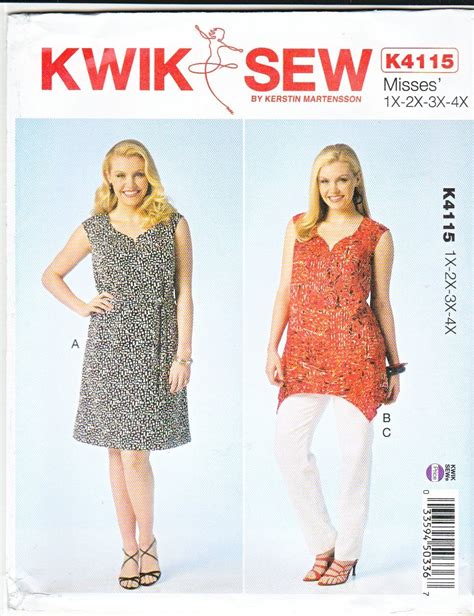 Kwik Sew Sewing Pattern 4115 K4115 Womens Plus Size 1X 4X 22W 32W