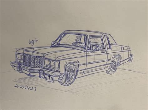 I’ve been practicing my perspective car sketching. It’s really hard but ...