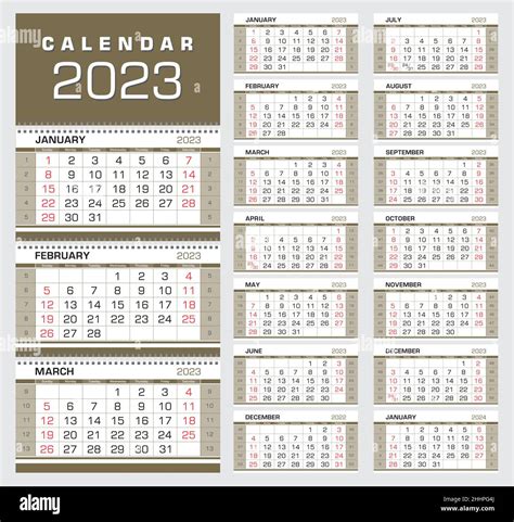 2023 Calendar With Week Numbers