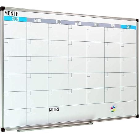 Amazon Amazon Basics Monthly Calendar Whiteboard Dry Erase And