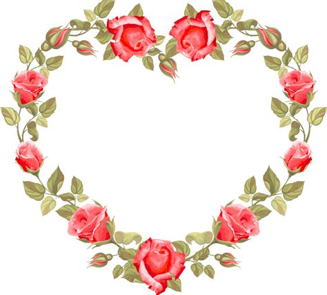 Download Clipart Love Wreath Flowers Heart Png Clipartkey