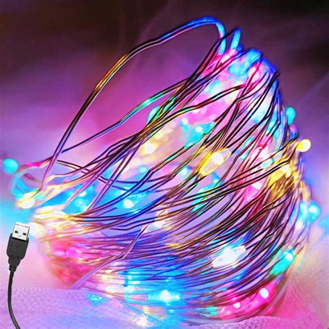 5M 10M LED String Christmas Lights USB Mini LED Copper Wire Fairy