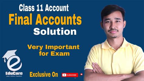 Class 11 Final Account In Nepali Class 11 Model Question Solution