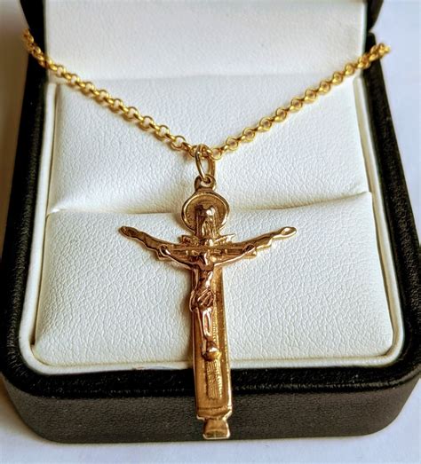 Medalla Charm Crucifijo Cristo Oro K Dije Cruz Oferta Mercado Libre