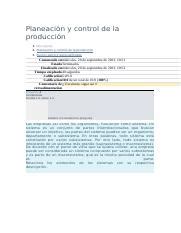 Pcp Autocalificable Docx Planeaci N Y Control De La Producci N