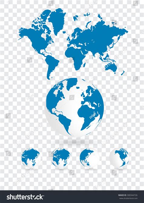 Vector World Map Background Stock Vector (Royalty Free) 300344726 ...