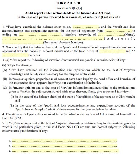 Comprehensive Analysis Of Tax Audit Forms 3ca 3cb 3cd And 3ce