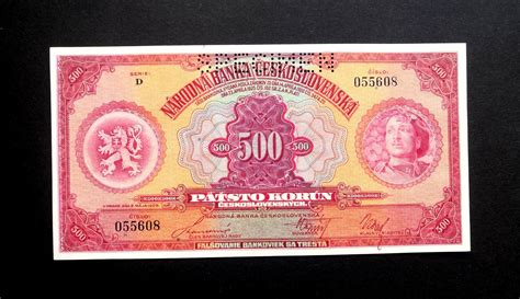 500 Korun 1929 Perf Serie D V TOP Stavu UNC Aukro