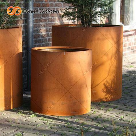 Corten Steel Garden Planter Boxes Diys Gnee Garden