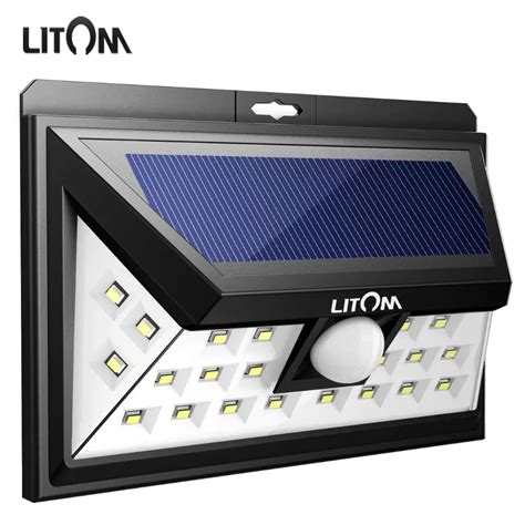 Litom Led Solar Light Outdoor Garden Motion Sensor Wide Lighting