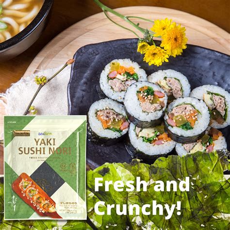 Buy Seafarm Yaki Sushi Nori Twice Roasted Seaweed 50 Sheets 493oz