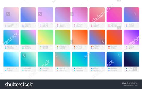 Gradient Rgb Hex Colour Palette Catalog Stock Vector Royalty Free