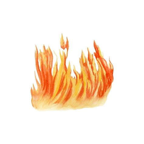 Llamas de fuego ardiente Fuego de campo de Bushfire Ilustración de