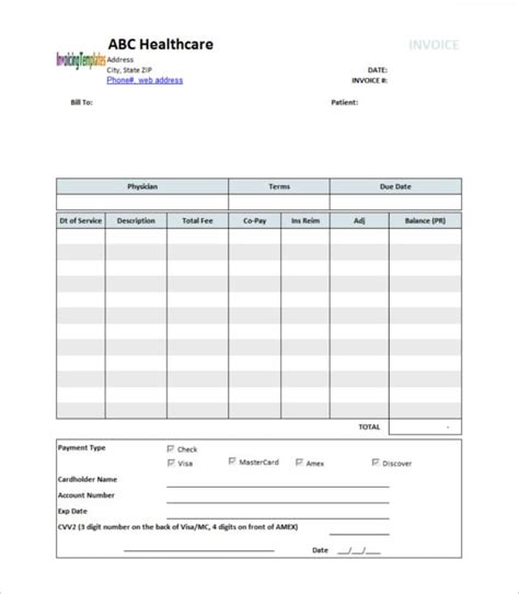 Medical Receipt Templates Word Pdf Google Docs