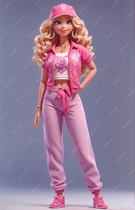 Premium Ai Image Barbie Doll In Hip Hop Urban Street Outfit