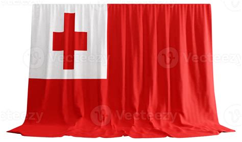 Tonga Flag Curtain In 3d Rendering Called Flag Of Tonga 31781930 Png